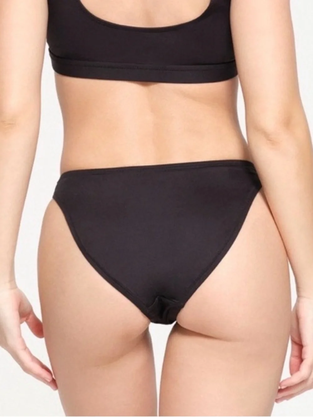 Skims Mid Coverage Bottom Recycled Swimwear Onyx Black BB-BRF-3980 XL New w/ Tag